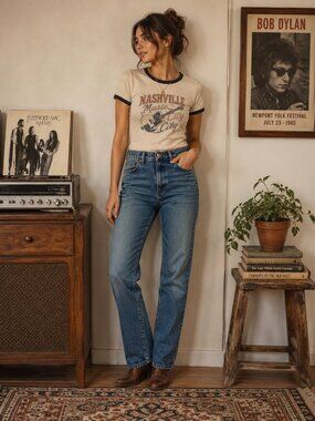 Vintage Farlow High Rise Straight Leg Mom Jeans